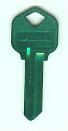 Kwikset KW1 Green Aluminum Key Blank $1.99